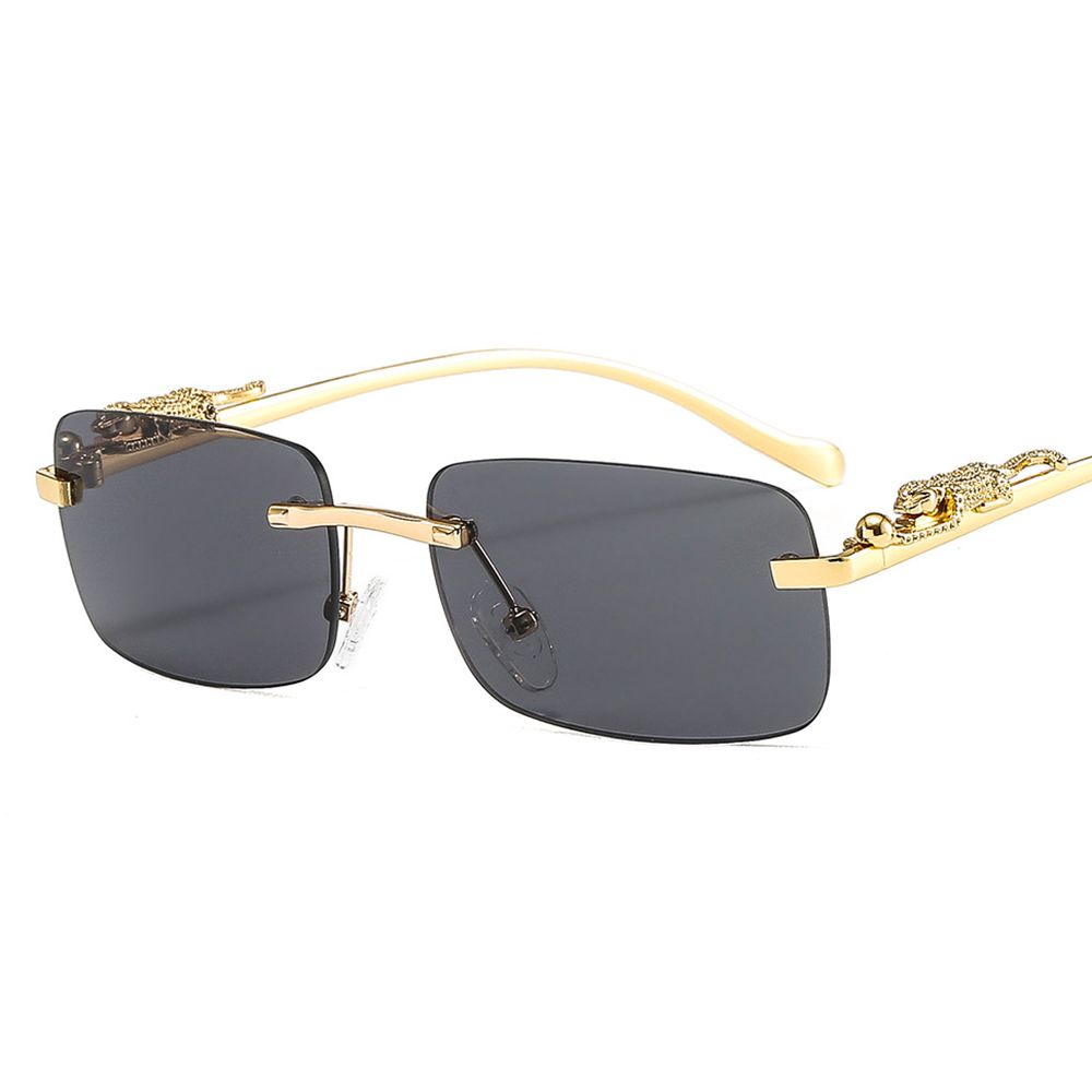 Men'S Fashion Rimless Glasses - Moda Vintage çerçevesiz kare güneş gözlüğü