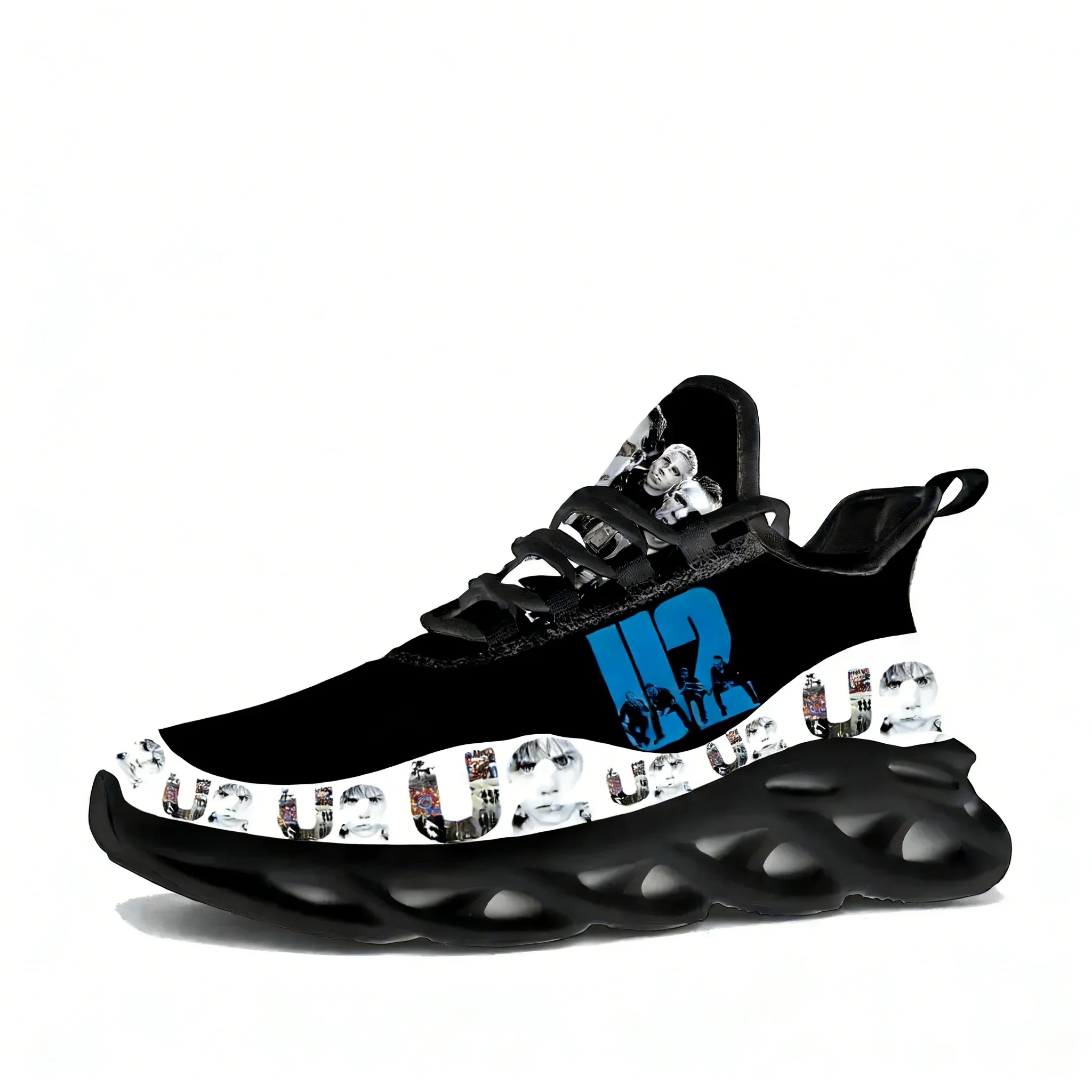Men'S Fashion Running Shoes - U2 Rock Band Flats Spor Ayakkabı