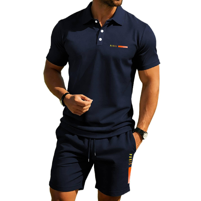 Men'S Fashion Polo - PARIS Baskılı erkek üst düzey yazlık