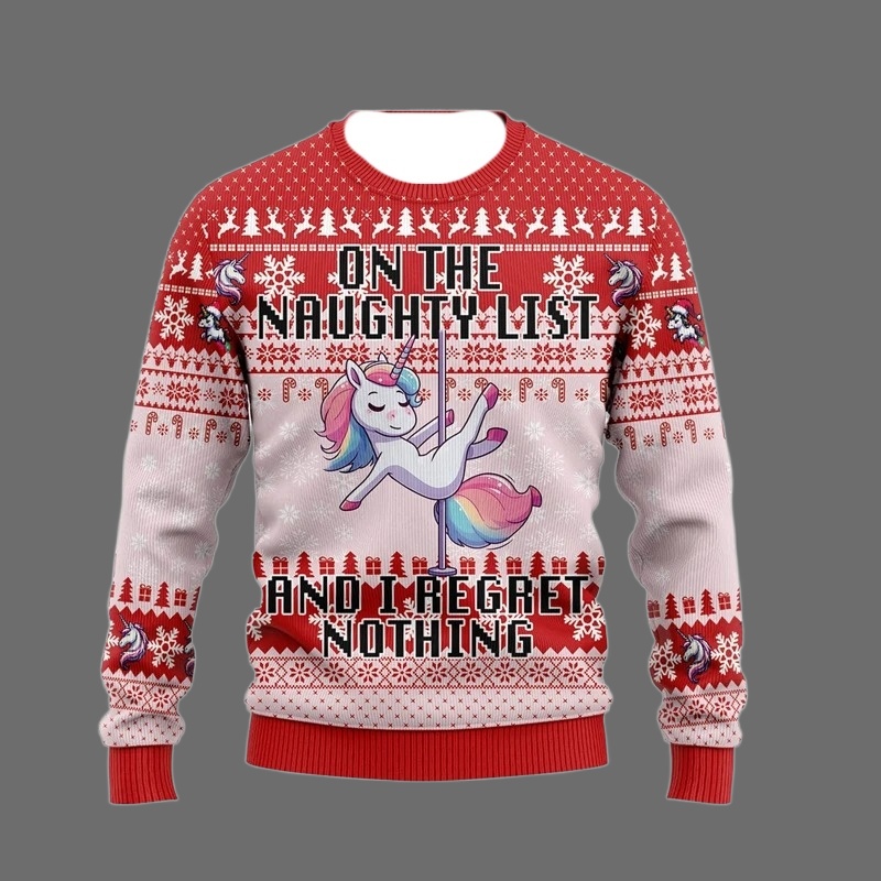 Men'S Fashion Xmas Party - Moda Unicorn Çirkin Noel Kazak Trend