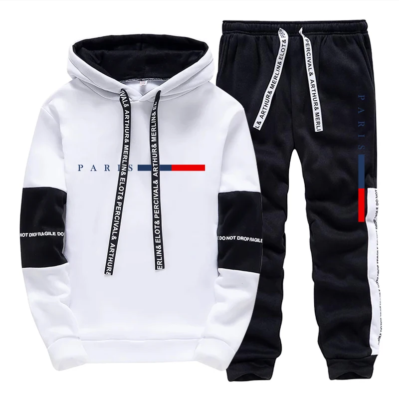 Men'S Fashion Usa - Erkek Takımı/Hoodie/Pantolon Paris Modası Sonbahar Kış