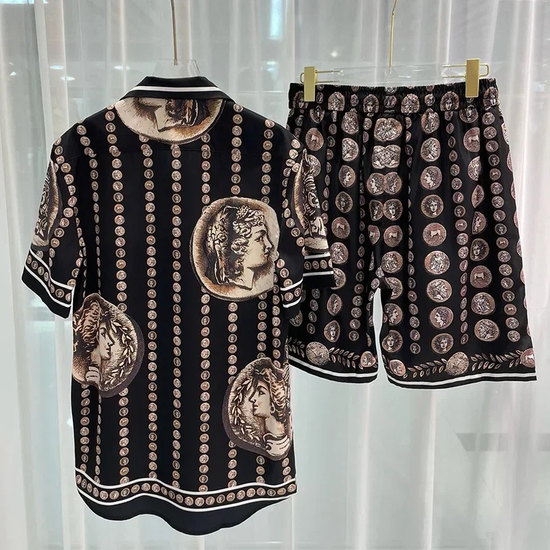 Men Fashion Vintage - Ropa Hombre Kraliyet Lüks Erkek Gömlek