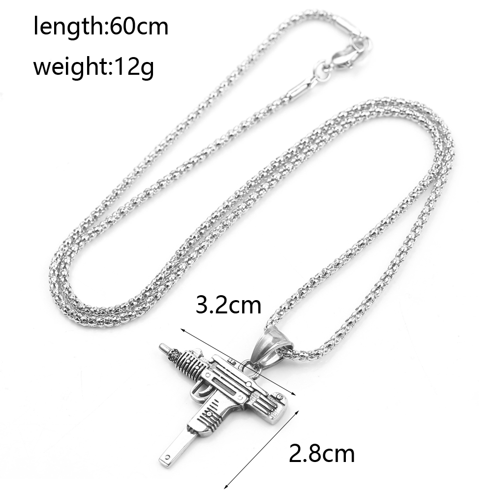 Punk Uzi Tabanca Makineli Tüfe - Men'S Fashion Jewelry incelemesi ve fiyatı