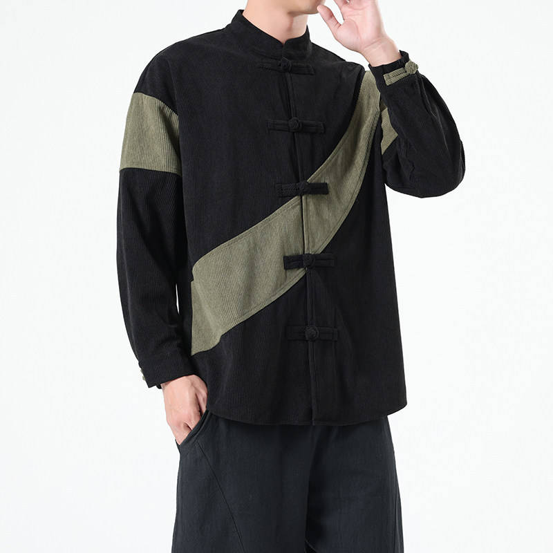 İlkbahar Sonbahar Çin Tarzı Er - Corduroy Jacket Men incelemesi ve fiyatı