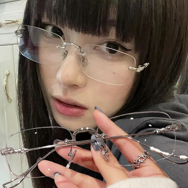 Şeffaf Dikdörtgen Çerçevesiz G - Men'S Fashion Rimless Glasses incelemesi ve fiyatı
