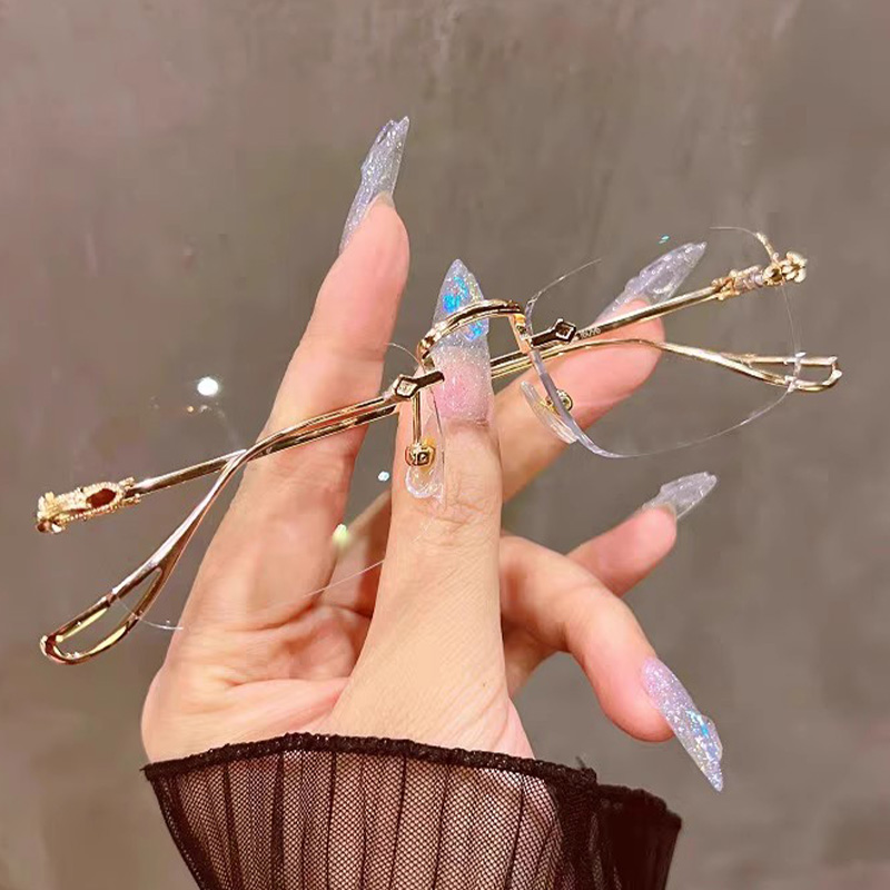 Şeffaf Dikdörtgen Çerçevesiz G - Men'S Fashion Rimless Glasses incelemesi ve fiyatı