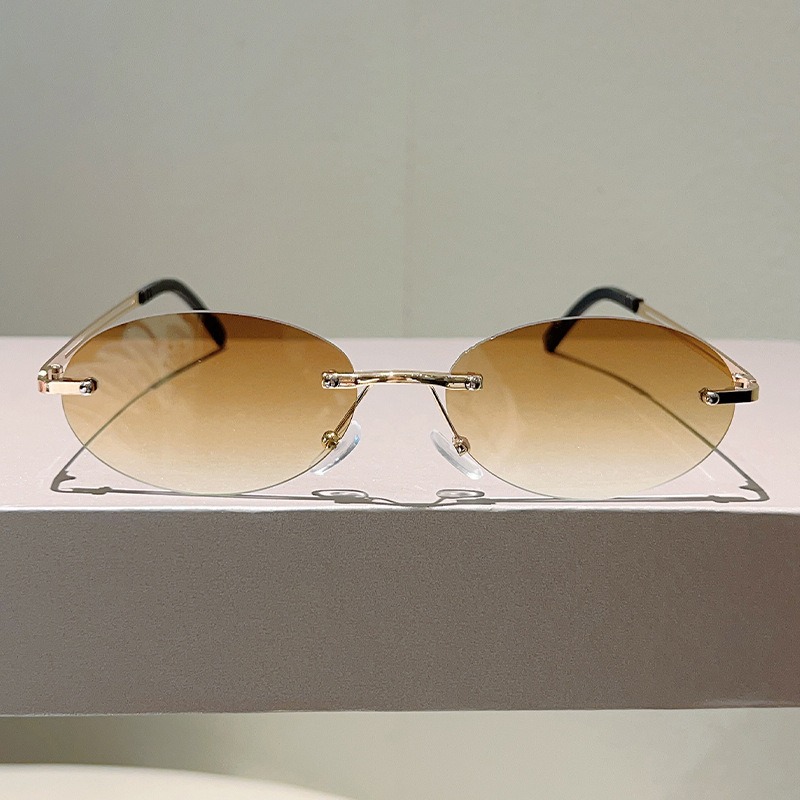 Çerçevesiz Oval Güneş Gözlüğü  - Men'S Fashion Rimless Glasses incelemesi ve fiyatı