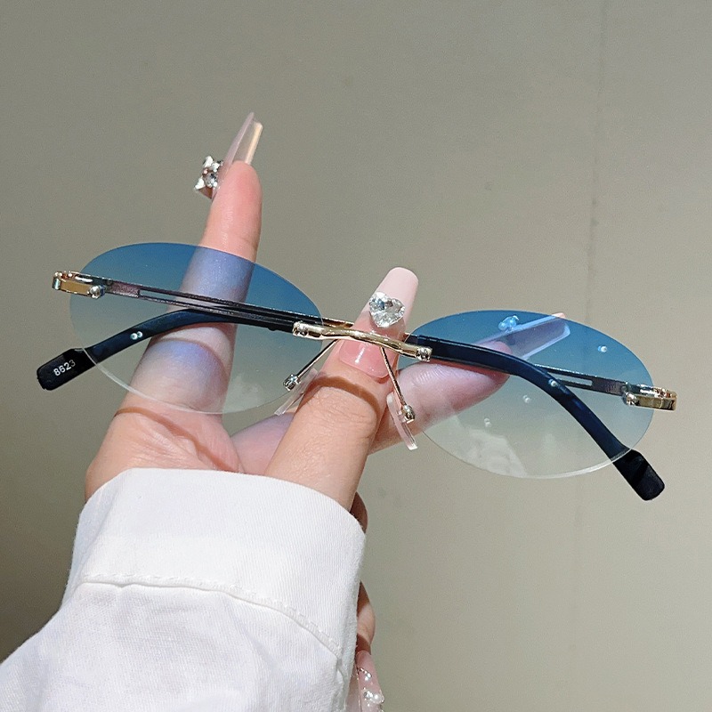 Çerçevesiz Oval Güneş Gözlüğü  - Men'S Fashion Rimless Glasses incelemesi ve fiyatı