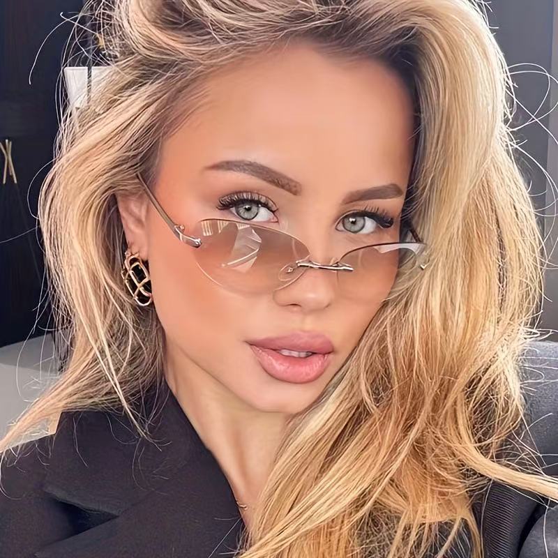 Çerçevesiz Oval Güneş Gözlüğü  - Men'S Fashion Rimless Glasses incelemesi ve fiyatı