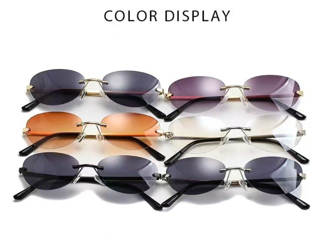 Çerçevesiz Oval Güneş Gözlüğü  - Men'S Fashion Rimless Glasses incelemesi ve fiyatı