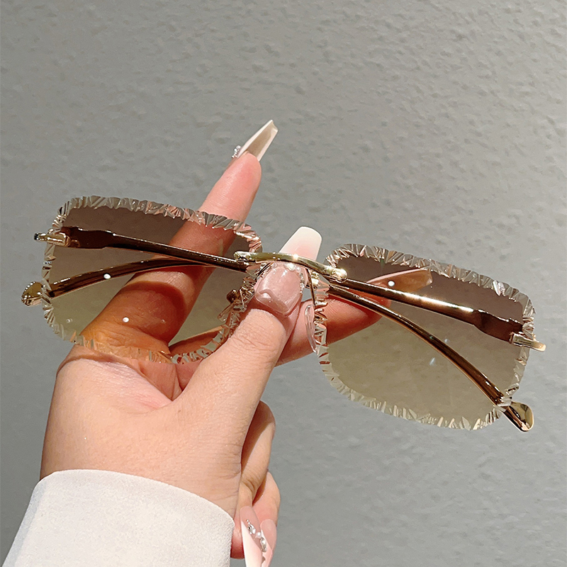 Çerçevesiz Kare Güneş Gözlüğü  - Men'S Fashion Rimless Glasses incelemesi ve fiyatı