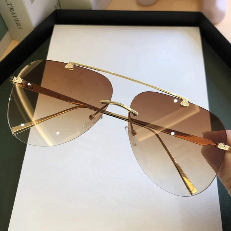 Vintage Çerçevesiz Alaşım Hava - Men'S Fashion Rimless Glasses incelemesi ve fiyatı