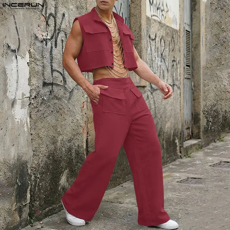 INCERUN Erkek Setleri Katı Kol - Men'S Fashion Usa incelemesi ve fiyatı