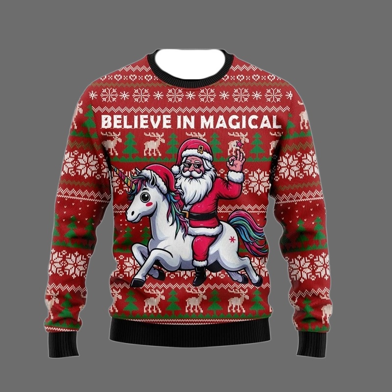 Moda Unicorn Çirkin Noel Kazak - Men'S Fashion Xmas Party incelemesi ve fiyatı