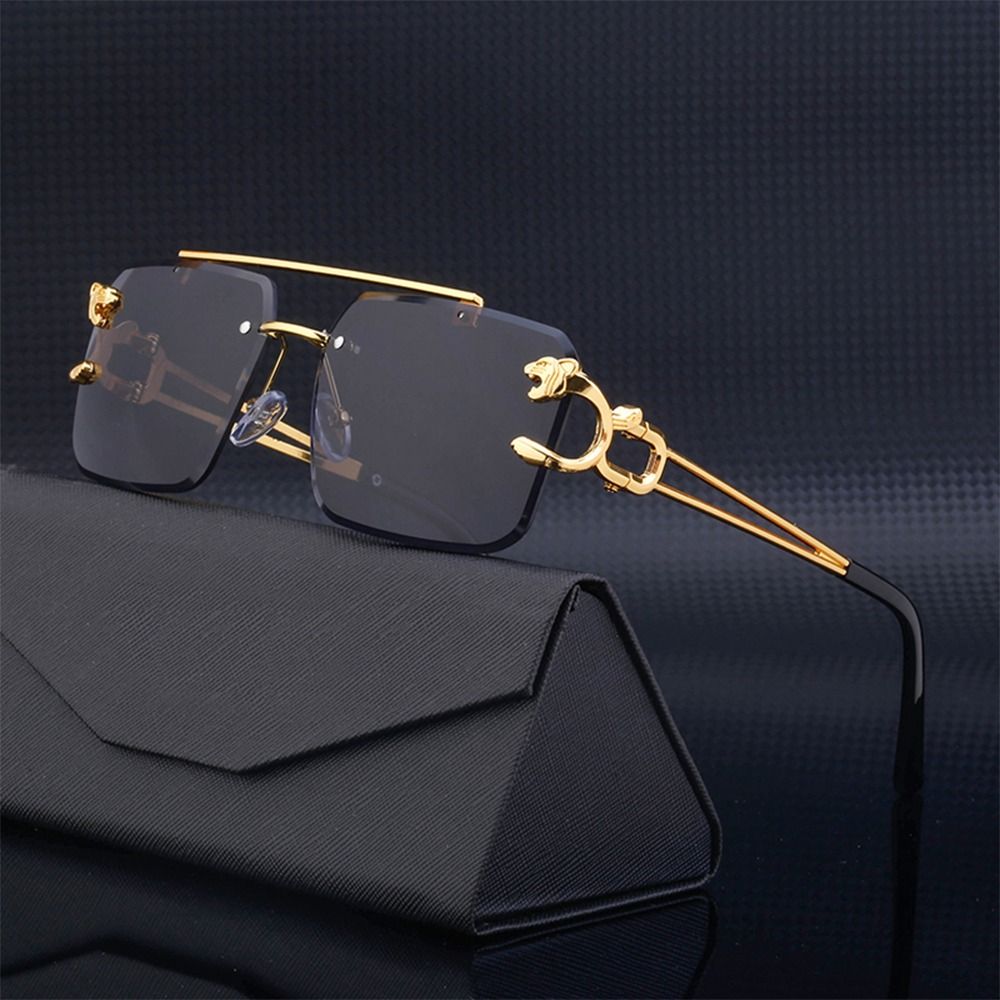 Moda Leopar Çerçevesiz Kare Çi - Men'S Fashion Rimless Glasses incelemesi ve fiyatı