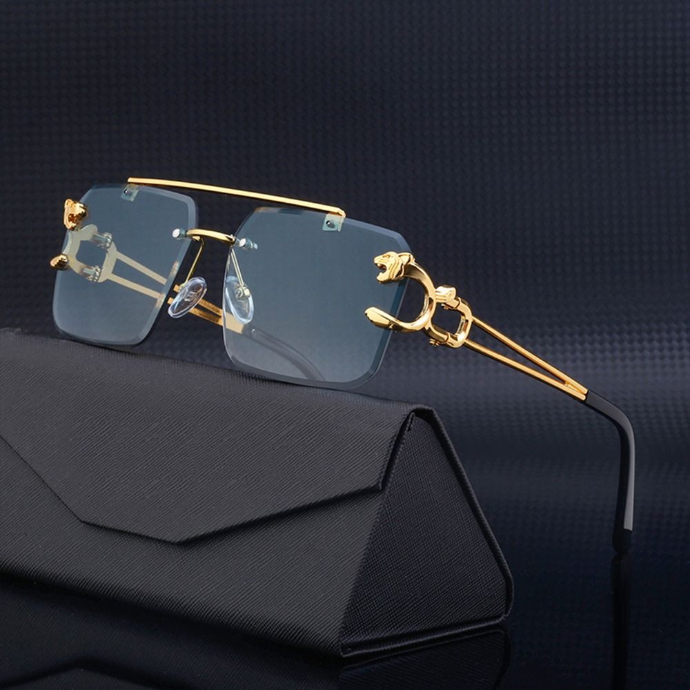 Moda Leopar Çerçevesiz Kare Çi - Men'S Fashion Rimless Glasses incelemesi ve fiyatı