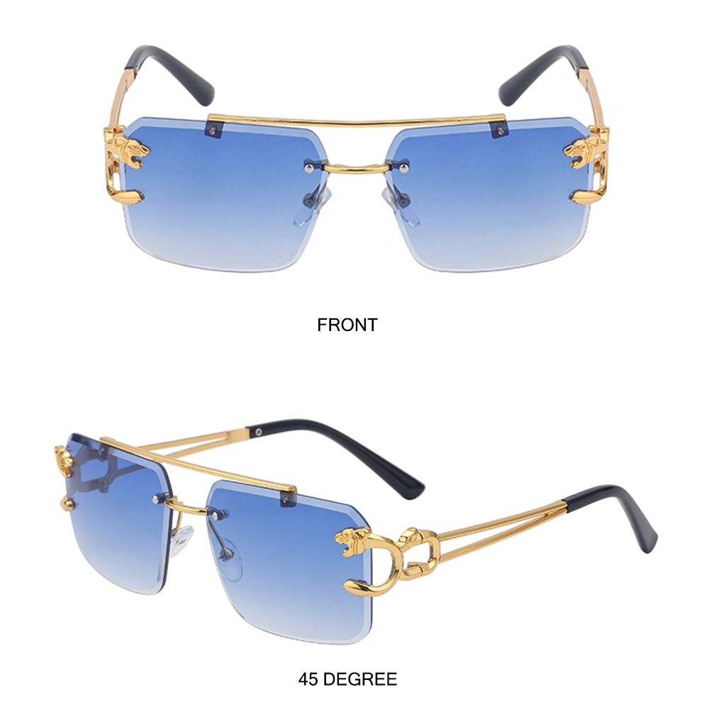 Moda Leopar Çerçevesiz Kare Çi - Men'S Fashion Rimless Glasses incelemesi ve fiyatı