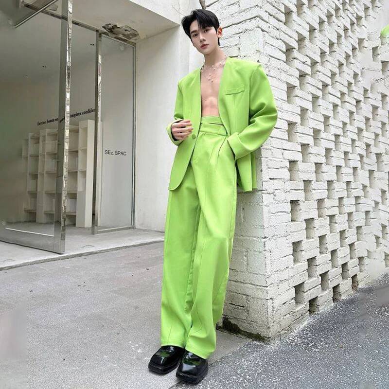 LUZHEN 2026 Bahar Yeni Düz Ren - Mens Fashion Blazer incelemesi ve fiyatı