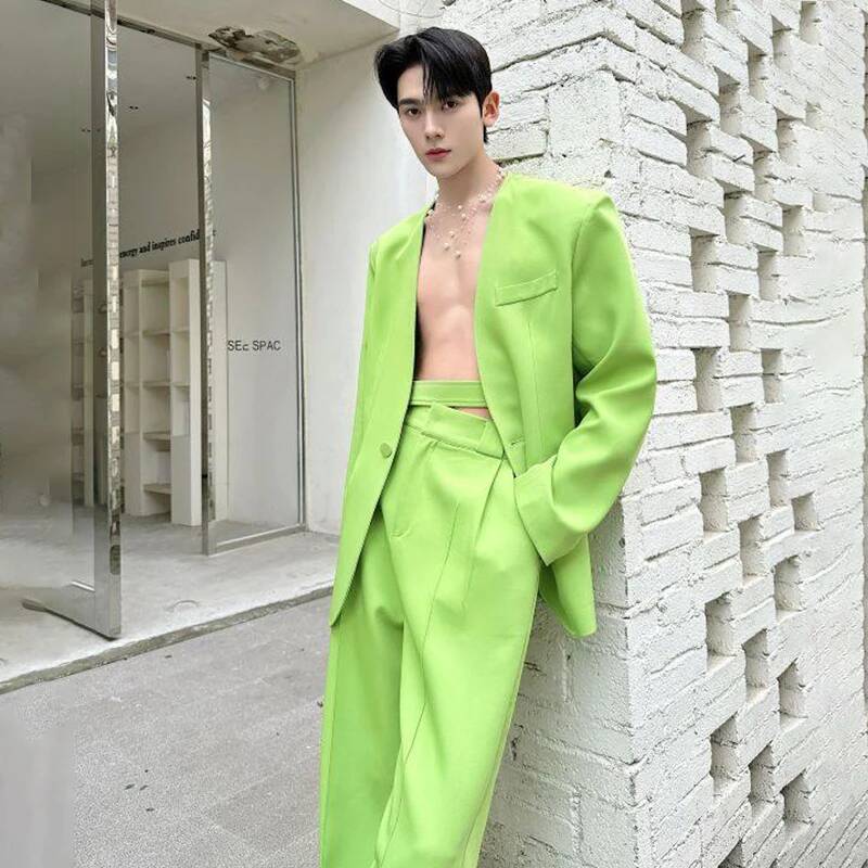 LUZHEN 2026 Bahar Yeni Düz Ren - Mens Fashion Blazer incelemesi ve fiyatı