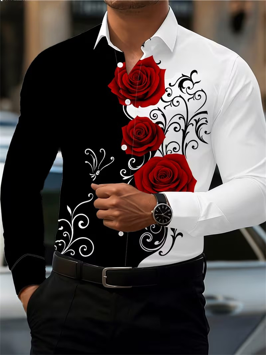 Erkek Kırmızı Gül Baskılı Uzun - Men'S Fashion Advice incelemesi ve fiyatı