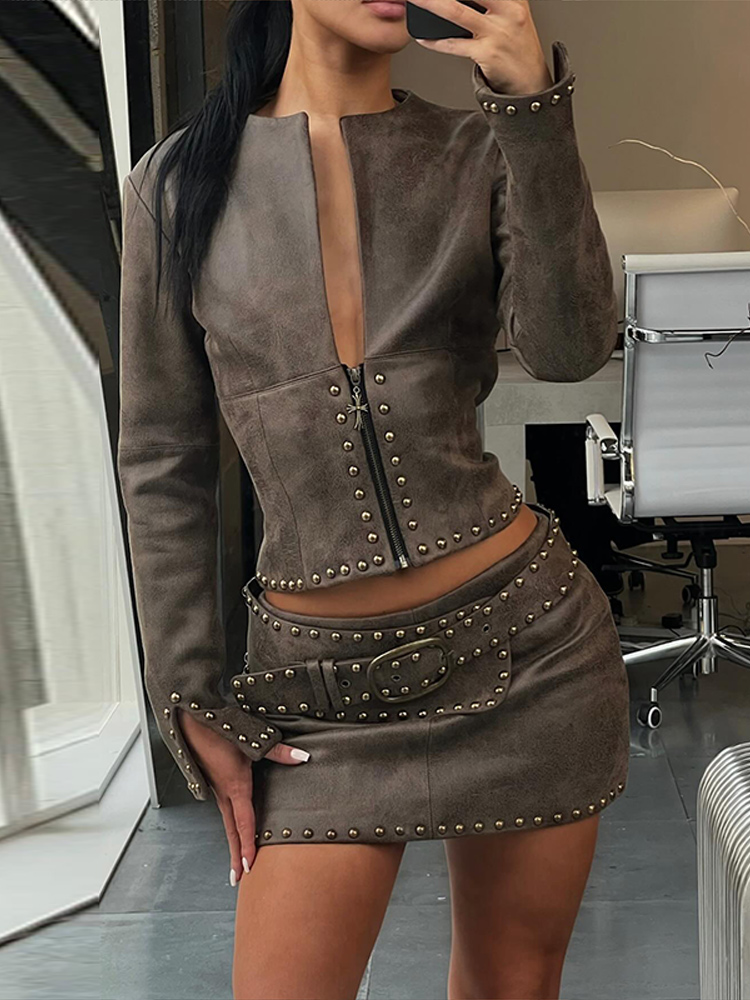 Y2K Deri Etek Takımı Kadınlar  - Belt Mens Fashion incelemesi ve fiyatı