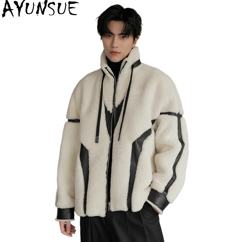 AYUNSUE Lüks Doğal Kürk Ceket  - Men'S Fashion Zipper Jacket incelemesi ve fiyatı