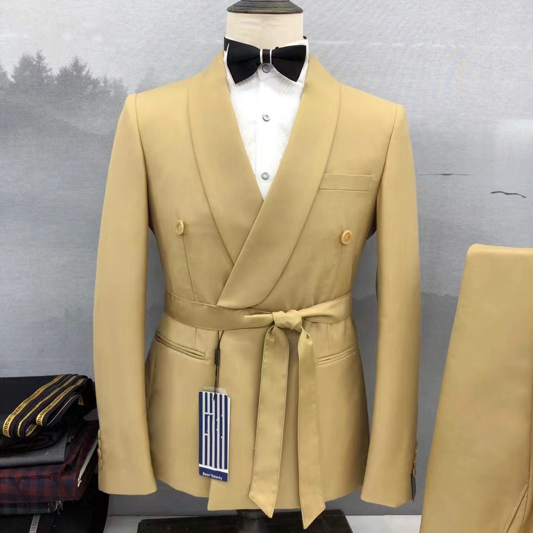 2025 Özel Moda Sarı Düğün Takı - Mens Fashion Blazer incelemesi ve fiyatı