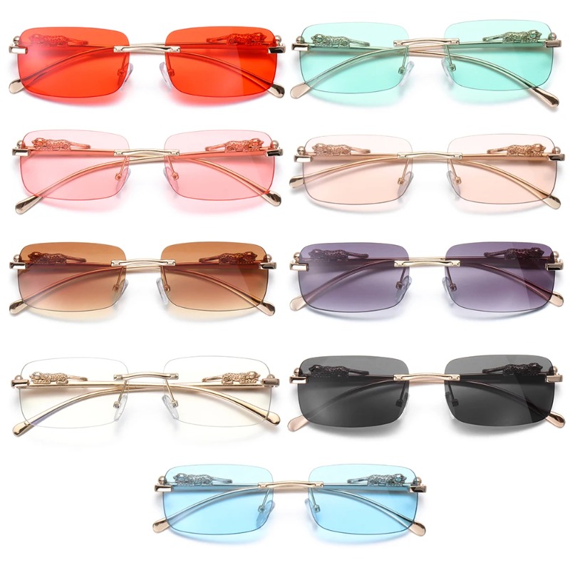 Çerçevesiz Kare Güneş Gözlüğü  - Men'S Fashion Rimless Glasses incelemesi ve fiyatı