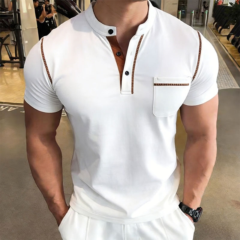 Yeni Yaz Erkek Henry Yaka Kısa - Men'S Fashion Polo incelemesi ve fiyatı
